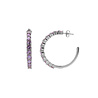 All the Luck in the World Aimé Silverplated Hoop Big Gem Amethyst Large All the Luck in the World Aimé Silverplated Hoop Big Gem Amethyst Large