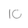 All the Luck in the World Aimé Silverplated Hoop Twisted Amethyst Medium All the Luck in the World Aimé Silverplated Hoop Twisted Amethyst Medium