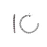 All the Luck in the World Aimé Silverplated Hoop Twisted Amethyst Large All the Luck in the World Aimé Silverplated Hoop Twisted Amethyst Large