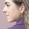 All the Luck in the World Aimé Goldplated Hoop Round Amethyst Small All the Luck in the World Aimé Goldplated Hoop Round Amethyst Small