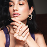 All the Luck in the World Aimé Goldplated Hoop Round Amethyst Large All the Luck in the World Aimé Goldplated Hoop Round Amethyst Large