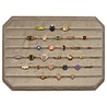 All the Luck in the World Velvet ring display box french beige large All the Luck in the World Velvet ring display box french beige large