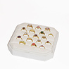 All the Luck in the World Velvet ring display box floral white All the Luck in the World Velvet ring display box floral white