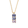 All the Luck in the World Bella Goldplated Necklace Bar Blue Purple All the Luck in the World Bella Goldplated Necklace Bar Blue Purple