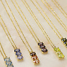 All the Luck in the World Bella Goldplated Necklace Bar Blue Purple All the Luck in the World Bella Goldplated Necklace Bar Blue Purple