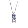 All the Luck in the World Bella Silverplated Necklace Bar Blue Purple All the Luck in the World Bella Silverplated Necklace Bar Blue Purple