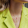 All the Luck in the World Bella Silverplated Necklace Bar Lime All the Luck in the World Bella Silverplated Necklace Bar Lime