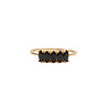 All the Luck in the World Jolie Ring Goldplated Sterling Silver Oval Bar Black All the Luck in the World Jolie Ring Goldplated Sterling Silver Oval Bar Black