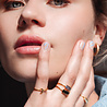 All the Luck in the World Jolie Ring Goldplated Sterling Silver Tiny Moon Black All the Luck in the World Jolie Ring Goldplated Sterling Silver Tiny Moon Black