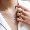 All the Luck in the World Chérie Goldplated Ring Small Bar Blue All the Luck in the World Chérie Goldplated Ring Small Bar Blue