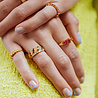 All the Luck in the World Chérie Goldplated Ring Small Bar Blue All the Luck in the World Chérie Goldplated Ring Small Bar Blue