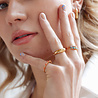 All the Luck in the World Chérie Goldplated Ring Twisted Dots Orange All the Luck in the World Chérie Goldplated Ring Twisted Dots Orange