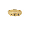 All the Luck in the World Chérie Goldplated Ring Three Squares Star Black All the Luck in the World Chérie Goldplated Ring Three Squares Star Black