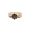 All the Luck in the World Chérie Goldplated Ring Big Flower Black All the Luck in the World Chérie Goldplated Ring Big Flower Black