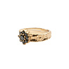All the Luck in the World Chérie Goldplated Ring Big Flower Black All the Luck in the World Chérie Goldplated Ring Big Flower Black