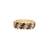 All the Luck in the World Chérie Goldplated Ring Stripes Black Clear All the Luck in the World Chérie Goldplated Ring Stripes Black Clear