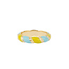 All the Luck in the World Sunlight Goldplated Ring Enamel Two Colors Swirl Big All the Luck in the World Sunlight Goldplated Ring Enamel Two Colors Swirl Big
