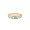 All the Luck in the World Sunlight Goldplated Ring Enamel Two Colors Swirl Big All the Luck in the World Sunlight Goldplated Ring Enamel Two Colors Swirl Big