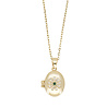 All the Luck in the World Sunlight Goldplated Necklace Medaillon Green Flower All the Luck in the World Sunlight Goldplated Necklace Medaillon Green Flower