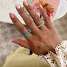 All the Luck in the World Sunlight Goldplated Ring Enamel Two Colors Swirl Big All the Luck in the World Sunlight Goldplated Ring Enamel Two Colors Swirl Big