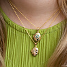 All the Luck in the World Sunlight Goldplated Necklace Medaillon Blue Flower All the Luck in the World Sunlight Goldplated Necklace Medaillon Blue Flower