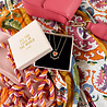 All the Luck in the World Sunlight Goldplated Necklace Zirconia Orange Heart All the Luck in the World Sunlight Goldplated Necklace Zirconia Orange Heart