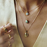 All the Luck in the World Sunlight Goldplated Necklace Zirconia Blue Flower All the Luck in the World Sunlight Goldplated Necklace Zirconia Blue Flower