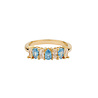 All the Luck in the World Oasis Goldplated Ring Zirconia Drop Bar Blue Clear All the Luck in the World Oasis Goldplated Ring Zirconia Drop Bar Blue Clear