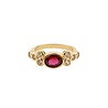 All the Luck in the World Oasis Goldplated Ring Zirconia Big Ellips Red All the Luck in the World Oasis Goldplated Ring Zirconia Big Ellips Red