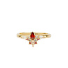 All the Luck in the World Oasis Goldplated Ring Zirconia Crown Oval Red All the Luck in the World Oasis Goldplated Ring Zirconia Crown Oval Red