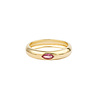All the Luck in the World Oasis Goldplated Ring Round Ellips Pink All the Luck in the World Oasis Goldplated Ring Round Ellips Pink