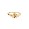 All the Luck in the World Oasis Goldplated Ring Signet Oval Green All the Luck in the World Oasis Goldplated Ring Signet Oval Green