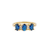 All the Luck in the World Oasis Goldplated Ring Zirconia Ovals Clear Dark Blue All the Luck in the World Oasis Goldplated Ring Zirconia Ovals Clear Dark Blue