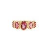 All the Luck in the World Oasis Goldplated Ring Zirconia Pink Crown All the Luck in the World Oasis Goldplated Ring Zirconia Pink Crown