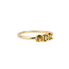 All the Luck in the World Oasis Goldplated Ring Zirconia Ovals Bar Green All the Luck in the World Oasis Goldplated Ring Zirconia Ovals Bar Green