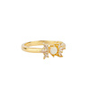 All the Luck in the World Oasis Goldplated Ring Zirconia Opal Bow All the Luck in the World Oasis Goldplated Ring Zirconia Opal Bow