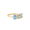 All the Luck in the World Oasis Goldplated Ring Zirconia Ovals Clear Blue All the Luck in the World Oasis Goldplated Ring Zirconia Ovals Clear Blue