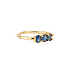All the Luck in the World Oasis Goldplated Ring Zirconia Ovals Bar Dark Blue All the Luck in the World Oasis Goldplated Ring Zirconia Ovals Bar Dark Blue