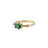 All the Luck in the World Oasis Goldplated Ring Zirconia Rectangle Green Clear All the Luck in the World Oasis Goldplated Ring Zirconia Rectangle Green Clear