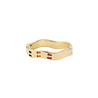 All the Luck in the World Oasis Goldplated Ring Wavy Mini Squares All the Luck in the World Oasis Goldplated Ring Wavy Mini Squares