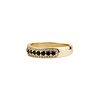 All the Luck in the World Oasis Goldplated Ring Zirconia Black Bar Dots All the Luck in the World Oasis Goldplated Ring Zirconia Black Bar Dots