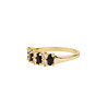 All the Luck in the World Oasis Goldplated Ring Zirconia Oval Bar Black Clear All the Luck in the World Oasis Goldplated Ring Zirconia Oval Bar Black Clear
