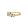 All the Luck in the World Oasis Goldplated Ring Zirconia Drop Bar Blue Clear All the Luck in the World Oasis Goldplated Ring Zirconia Drop Bar Blue Clear