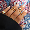 All the Luck in the World Oasis Goldplated Ring Three Opal Oval Stones All the Luck in the World Oasis Goldplated Ring Three Opal Oval Stones