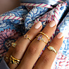 All the Luck in the World Oasis Goldplated Ring Minimalistic Squares Clear All the Luck in the World Oasis Goldplated Ring Minimalistic Squares Clear