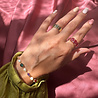 All the Luck in the World Oasis Goldplated Ring Zirconia Big Pink Ovals All the Luck in the World Oasis Goldplated Ring Zirconia Big Pink Ovals