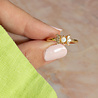 All the Luck in the World Oasis Goldplated Ring Zirconia Opal Bow All the Luck in the World Oasis Goldplated Ring Zirconia Opal Bow