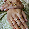 All the Luck in the World Oasis Goldplated Ring Zirconia Ovals Clear Blue All the Luck in the World Oasis Goldplated Ring Zirconia Ovals Clear Blue