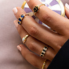 All the Luck in the World Oasis Goldplated Ring Zirconia Ovals Clear Dark Blue All the Luck in the World Oasis Goldplated Ring Zirconia Ovals Clear Dark Blue