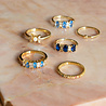 All the Luck in the World Oasis Goldplated Ring Zirconia Ovals Clear Dark Blue All the Luck in the World Oasis Goldplated Ring Zirconia Ovals Clear Dark Blue